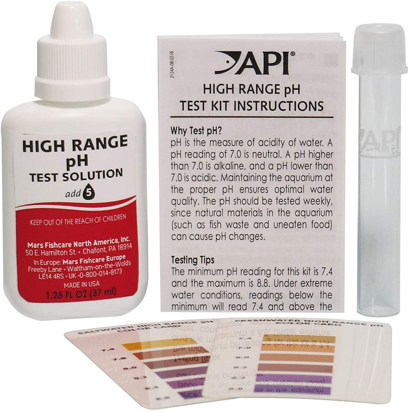 API FRESHWATER/SALTWATER HIGH RANGE PH TEST KIT (160 TESTS)
