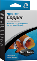 SEACHEM MULTITEST COPPER MARINE & FRESH WATER TEST KIT (75 TESTS)