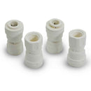 MUR-LOK 4 PACK - 1/4" x 1/8" NPTF FEMALE ADAPTER WHITE (APEX DOS FITTING)