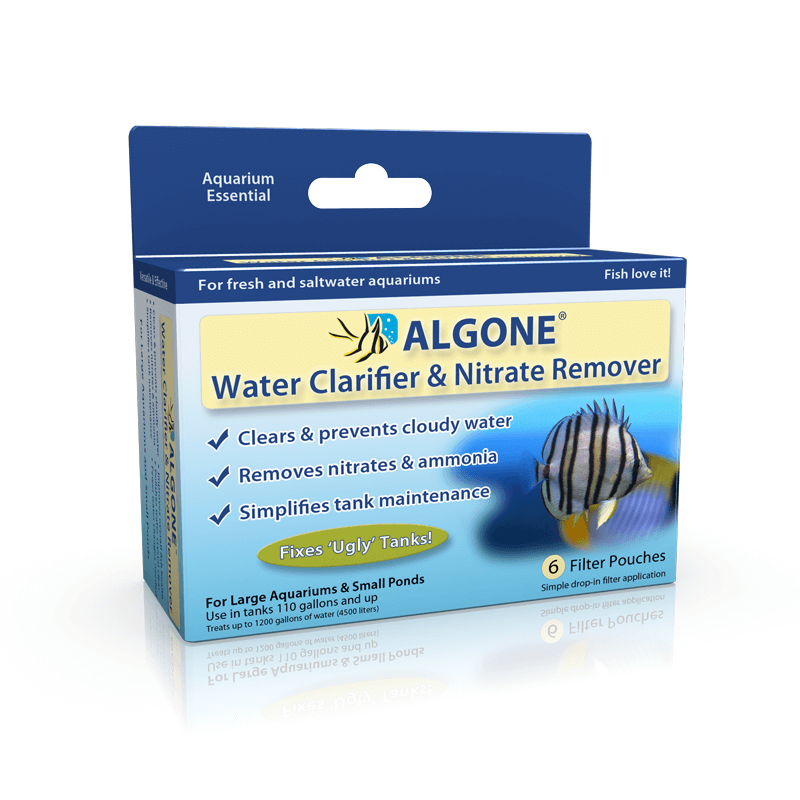 ALGONE AQUARIUM WATER CLARIFIER & NITRATE REMOVER FOR FRESHWATER,SALTWATER,REEF, & PLANTED AQUARIUMS
