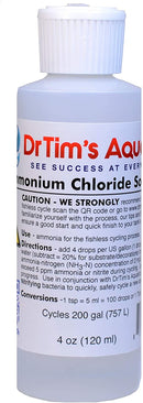 DR. TIM'S AQUATICS AMMONIUM CHLORIDE SOLUTION AQUARIUM TREATMENT FOR FISHLESS CYCLING
