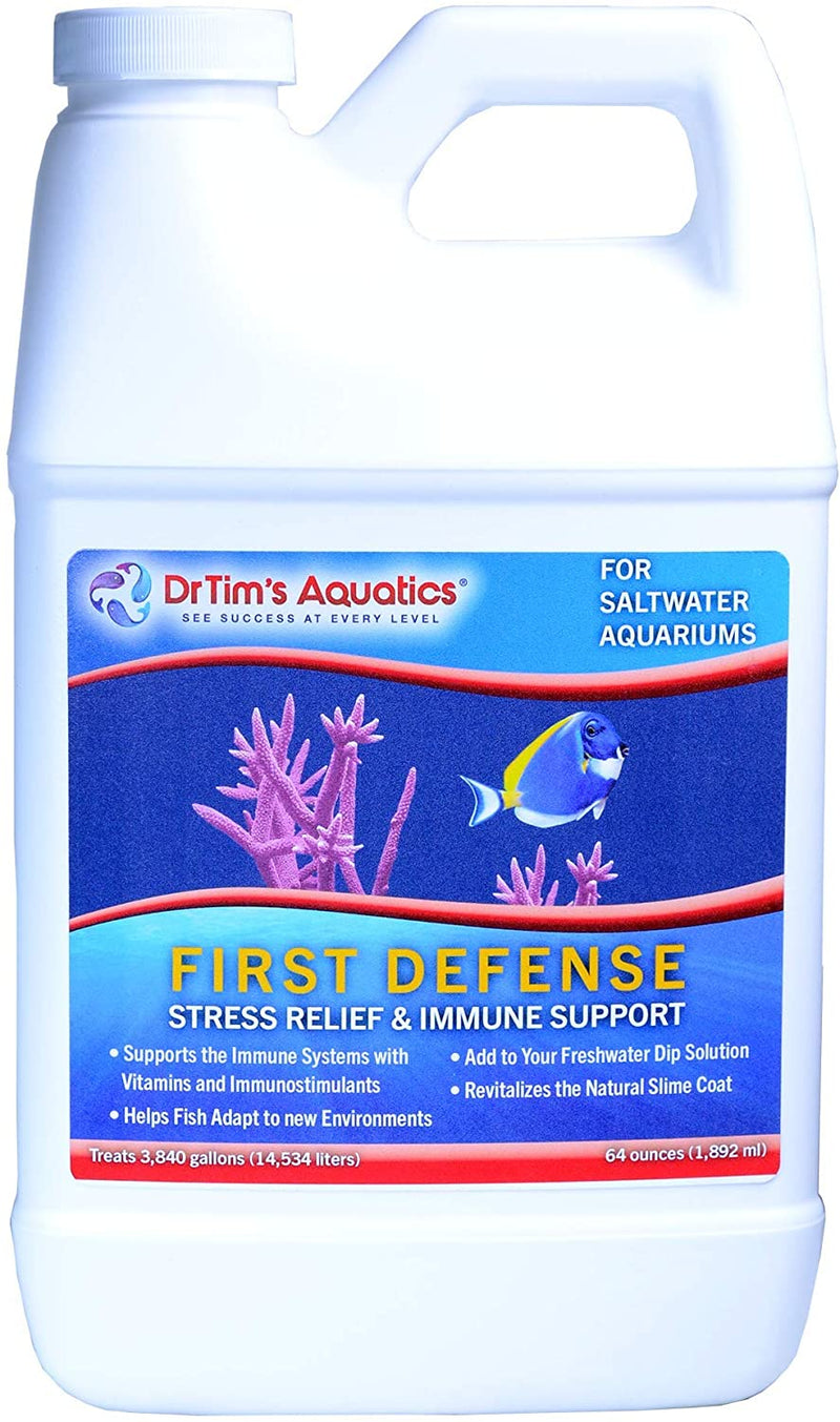 DR TIM'S AQUATICS FIRST DEFENSE FISH STRESS RELIEF FOR SALTWATER AQUARIUM