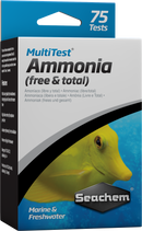 SEACHEM MULTITEST AMMONIA MARINE & FRESH WATER TEST KIT (75 TESTS)